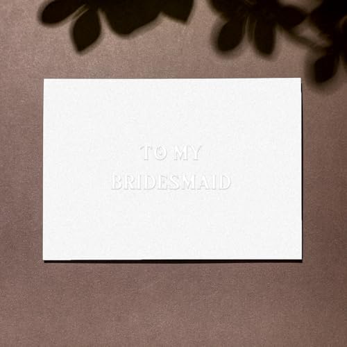 Janlaugh 14 Karten mit Aufschrift "To My Bridesmaid on My Wedding Day", blanko, geprägt, für Brautjungfern, Antragskarten mit weißen Umschlägen, 10,2 x 14 cm, für Hochzeit, Brautparty von Janlaugh