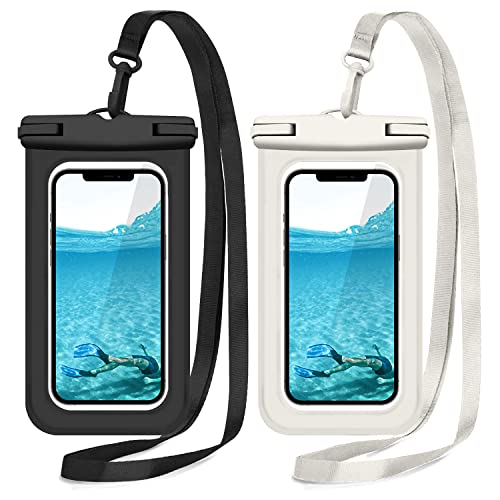 Universal-schwimmende, wasserdichte Handytasche, Unterwasser-Trockentasche für iPhone 13, 12, 11 Pro Max XS XR X 8, 7, wasserdichte Schutzhülle für Urlaub Essentials, 2er-Pack von Janmitta