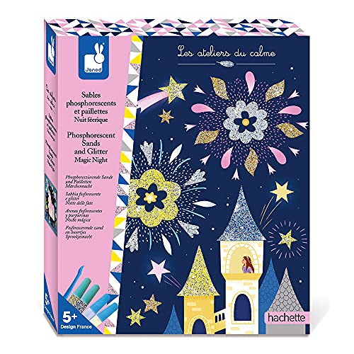 Janod J07885 Magic Night Phosphorescent Sands and Glitter, Mittel von Janod