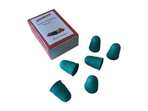 12 Stück grün Nr. 0 Gummi Fingerhüte Fingerhut – Kleine Finger Zapfen von Janrax