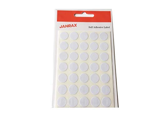280 Stück selbstklebend weiß 13 mm rund Etiketten – Aufkleber von Janrax