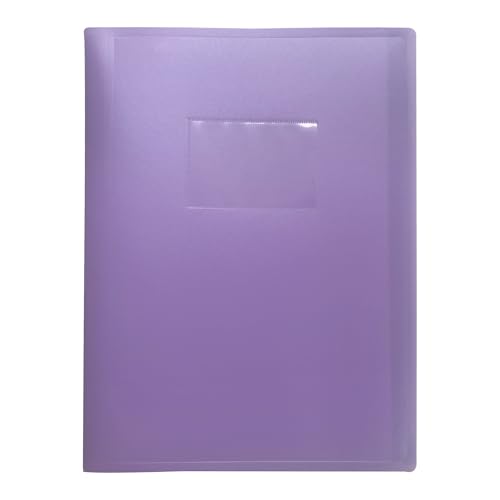 Flexicover Präsentationsbücher mit 20 Fächern, A4, Pastellviolett, 6 Stück von Janrax