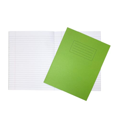 Janrax Schulhefte, 22,9 x 17,8 cm, grün, 80 Seiten, fein liniert, mit Rand, WF-Papier mit 225 g/m² Manila-Einband, 10 Stück Janrax Schulhefte, 22,9 x 17,8 cm, grün, 80 Seiten, fein liniert, mit Rand, WF-Papier mit 225 g/m² Manila-Einband, 10 Stück von Janrax
