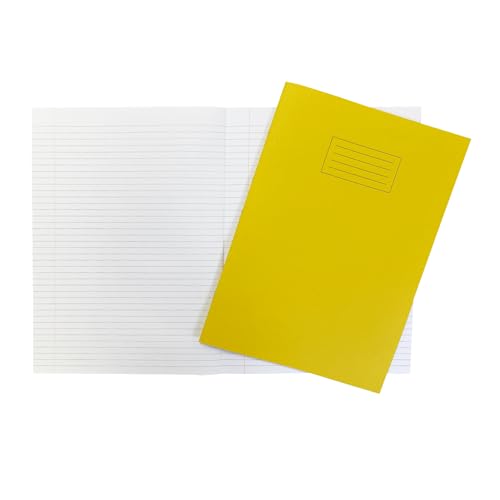 Janrax Schulhefte, A4+, 48 Seiten, fein liniert und Rand, WF-Papier mit 225 g/m² Manila-Einband, 240 x 340 mm, Gelb, 10 Stück Janrax Schulhefte, A4+, 48 Seiten, fein liniert und Rand, WF-Papier mit 225 g/m² Manila-Einband, 240 x 340 mm, Gelb, 10 Stück von Janrax