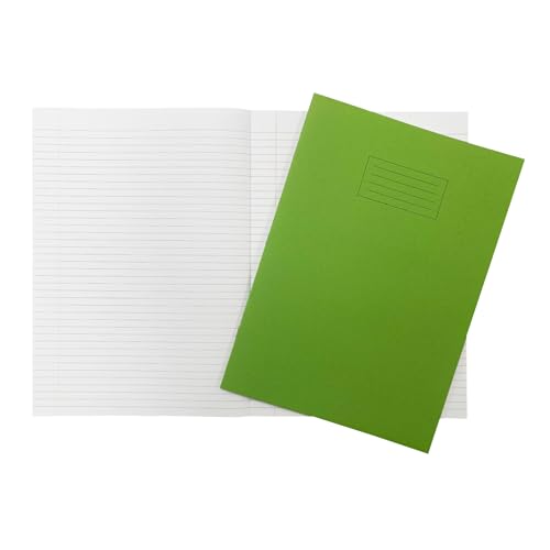 Janrax Schulhefte, A4+, 48 Seiten, fein liniert und Rand, WF-Papier mit 225 g/m² Manila-Einband, 240 x 340 mm, Grün, 10 Stück Janrax Schulhefte, A4+, 48 Seiten, fein liniert und Rand, WF-Papier mit 225 g/m² Manila-Einband, 240 x 340 mm, Grün, 10 Stück von Janrax