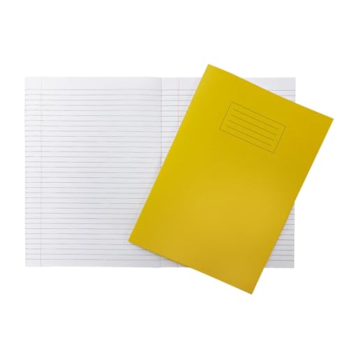 Janrax Schulhefte, A4, 80 Seiten, fein liniert, mit Rand, WF-Papier mit 225 g/m² Manila-Einband, Gelb, 10 Stück Janrax Schulhefte, A4, 80 Seiten, fein liniert, mit Rand, WF-Papier mit 225 g/m² Manila-Einband, Gelb, 10 Stück von Janrax