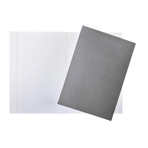 Janrax Schulhefte, A4, 80 Seiten, fein liniert, mit Rand, WF-Papier mit 225 g/m² Manila-Einband, Grau, 10 Stück Janrax Schulhefte, A4, 80 Seiten, fein liniert, mit Rand, WF-Papier mit 225 g/m² Manila-Einband, Grau, 10 Stück von Janrax