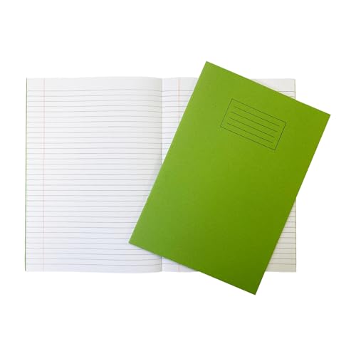 Janrax Schulhefte, A4, 80 Seiten, fein liniert, mit Rand, WF-Papier mit 225 g/m² Manila-Einband, Grün, 10 Stück Janrax Schulhefte, A4, 80 Seiten, fein liniert, mit Rand, WF-Papier mit 225 g/m² Manila-Einband, Grün, 10 Stück von Janrax
