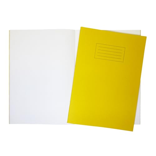 Janrax Schulhefte aus Papier, A4, 80 Seiten, blanko, WF-Papier mit 225 g/m² Manila-Einband, Gelb, 10 Stück Janrax Schulhefte aus Papier, A4, 80 Seiten, blanko, WF-Papier mit 225 g/m² Manila-Einband, Gelb, 10 Stück von Janrax