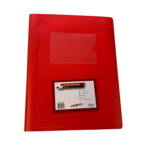 Sichtbuch mit 100 Taschen, A5, flexibel, Rot von Janrax
