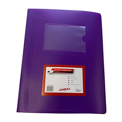Sichtbuch mit flexiblem Einband, A5, 100 Taschen, Violett von Janrax