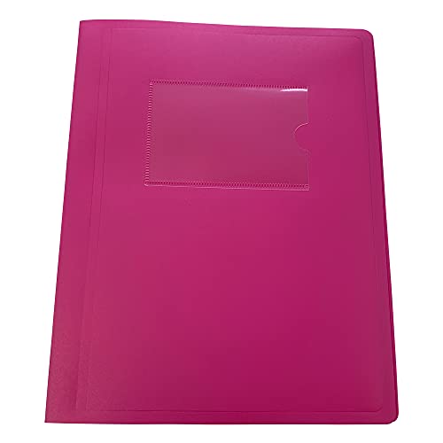 Sichtbuch mit flexiblem Einband, A5, 40 Taschen, Pink von Janrax