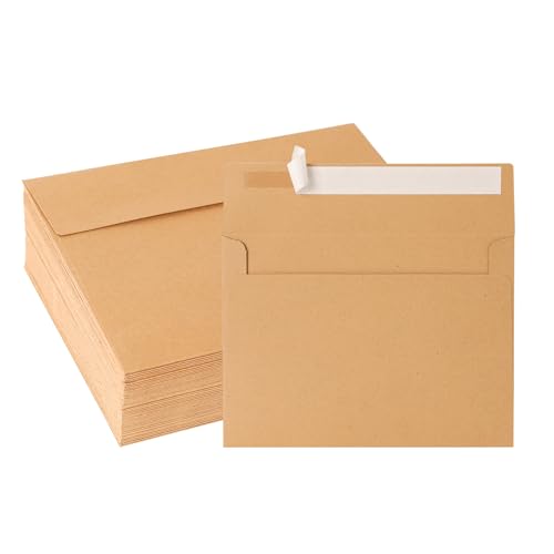 Kraftpapier-Umschläge, 12,7 x 17,8 cm, Braun, A7, Karte, personalisierbar, Geschenk, Hochzeit, Geburtstag, Einladungen, Postkarte, 50 Stück Kraftpapier-Umschläge, 12,7 x 17,8 cm, Braun, A7, Karte, personalisierbar, Geschenk, Hochzeit, Geburtstag, Einladungen, Postkarte, 50 Stück von Janvale