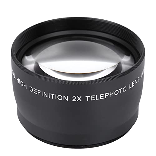 Janzoom Kameraobjektiv, 2-fache Vergrößerung 62 mm Frontgewinde-Teleobjektiv für Außenaufnahmen Janzoom Kameraobjektiv, 2-fache Vergrößerung 62 mm Frontgewinde-Teleobjektiv für Außenaufnahmen von Janzoom