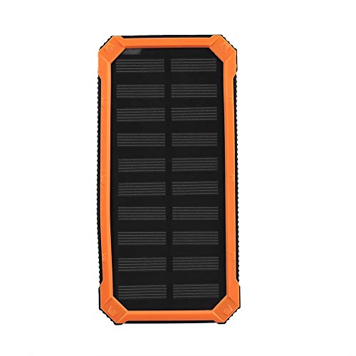 Solar Power Bank, sichere 20000mAh kleine, schnell aufladende Mobile Powerbank für Sportreisen(Orange) von Janzoom