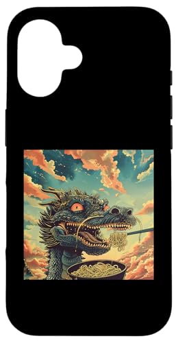 Drache isst Nudelsuppe, Japan, Ramen Hülle für iPhone 16 von Japan und Ramen