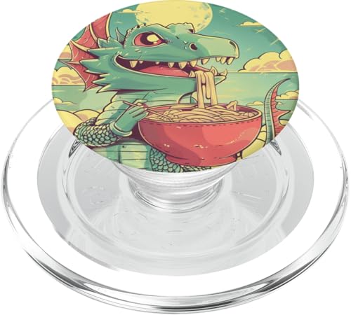 Drache isst Nudelsuppe, Japan, Ramen PopSockets PopGrip für MagSafe von Japan und Ramen