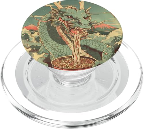 Drache isst Nudelsuppe, Japan, Ramen PopSockets PopGrip für MagSafe von Japan und Ramen