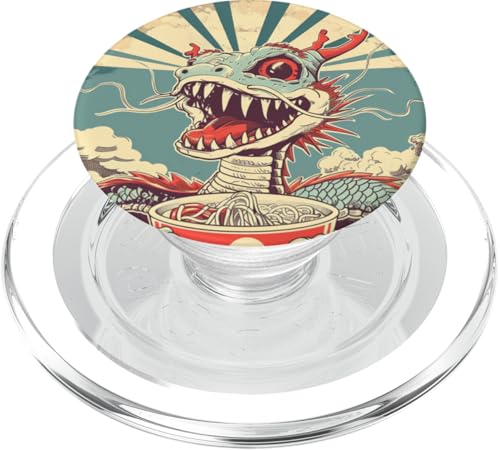 Drache isst Nudelsuppe, Japan, Ramen PopSockets PopGrip für MagSafe von Japan und Ramen