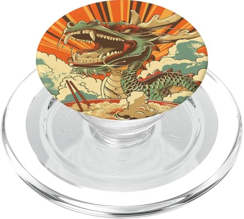 Drache isst Nudelsuppe, Japan, Ramen PopSockets PopGrip für MagSafe von Japan und Ramen