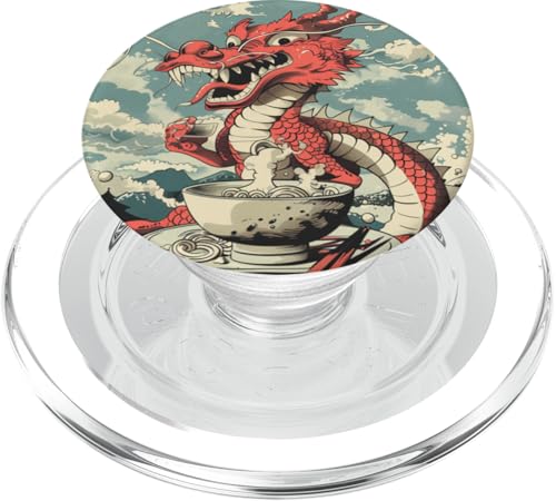 Drache isst Nudelsuppe, Japan, Ramen PopSockets PopGrip für MagSafe von Japan und Ramen