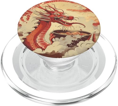 Drache isst Nudelsuppe, Japan, Ramen PopSockets PopGrip für MagSafe von Japan und Ramen