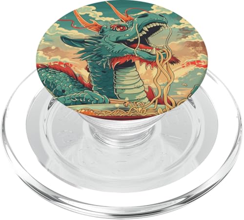 Drache isst Nudelsuppe, Japan, Ramen PopSockets PopGrip für MagSafe von Japan und Ramen