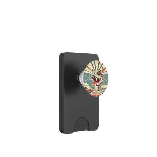 Drache isst Nudelsuppe, Japan, Ramen PopSockets PopWallet für MagSafe von Japan und Ramen