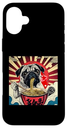 Mops isst Nudelsuppe, Japan, Ramen Hülle für iPhone 16 Plus Mops isst Nudelsuppe, Japan, Ramen Hülle für iPhone 16 Plus von Japan und Ramen
