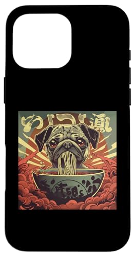 Mops isst Nudelsuppe, Japan, Ramen Hülle für iPhone 16 Pro Max Mops isst Nudelsuppe, Japan, Ramen Hülle für iPhone 16 Pro Max von Japan und Ramen
