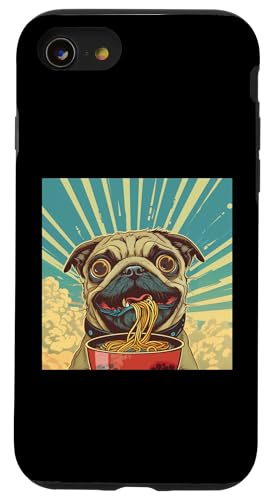 Mops isst Nudelsuppe, Japan, Ramen Hülle für iPhone SE (2020) / 7 / 8 von Japan und Ramen