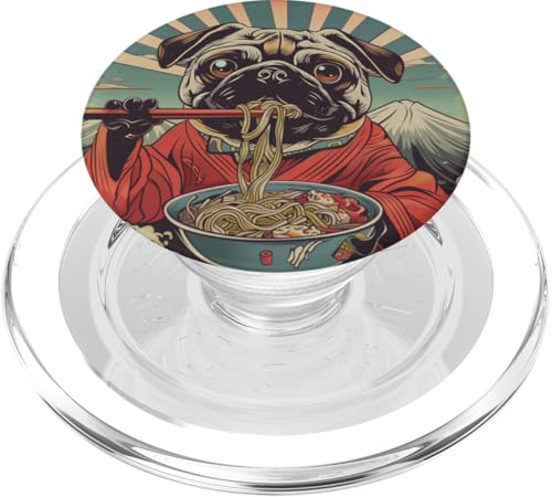Mops isst Nudelsuppe, Japan, Ramen PopSockets PopGrip für MagSafe Mops isst Nudelsuppe, Japan, Ramen PopSockets PopGrip für MagSafe von Japan und Ramen