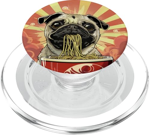Mops isst Nudelsuppe, Japan, Ramen PopSockets PopGrip für MagSafe von Japan und Ramen