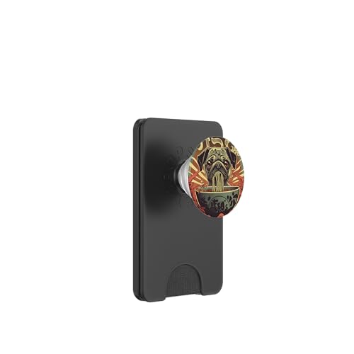 Mops isst Nudelsuppe, Japan, Ramen PopSockets PopWallet für MagSafe von Japan und Ramen