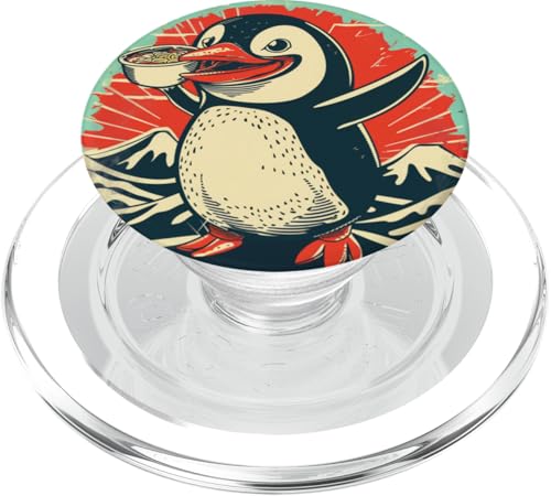 Pinguin isst Nudelsuppe, Japan, Ramen PopSockets PopGrip für MagSafe von Japan und Ramen