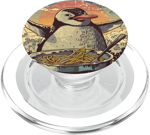 Pinguin isst Nudelsuppe, Japan, Ramen PopSockets PopGrip für MagSafe von Japan und Ramen