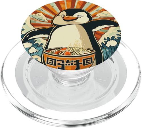 Pinguin isst Nudelsuppe, Japan, Ramen PopSockets PopGrip für MagSafe von Japan und Ramen