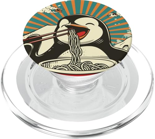 Pinguin isst Nudelsuppe, Japan, Ramen PopSockets PopGrip für MagSafe von Japan und Ramen
