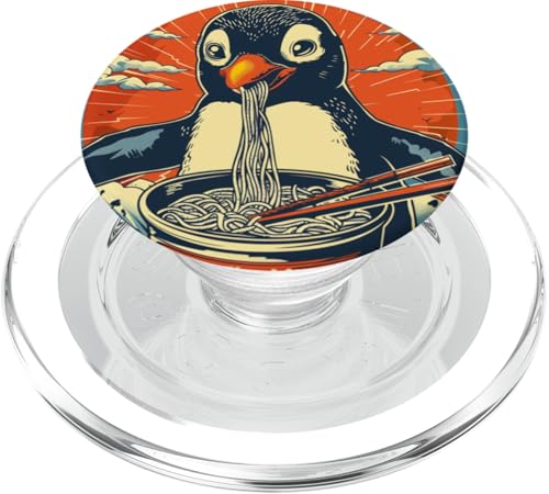 Pinguin isst Nudelsuppe, Japan, Ramen PopSockets PopGrip für MagSafe von Japan und Ramen