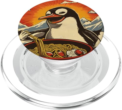 Pinguin isst Nudelsuppe, Japan, Ramen PopSockets PopGrip für MagSafe von Japan und Ramen