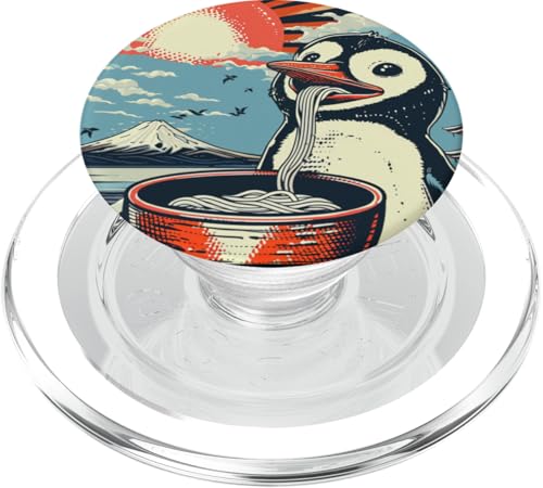 Pinguin isst Nudelsuppe, Japan, Ramen PopSockets PopGrip für MagSafe Pinguin isst Nudelsuppe, Japan, Ramen PopSockets PopGrip für MagSafe von Japan und Ramen