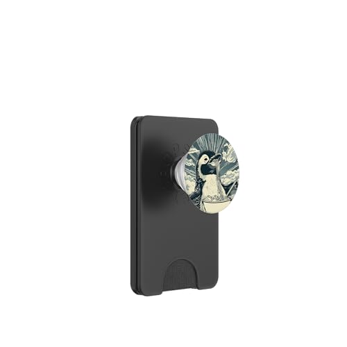 Pinguin isst Nudelsuppe, Japan, Ramen PopSockets PopWallet für MagSafe von Japan und Ramen