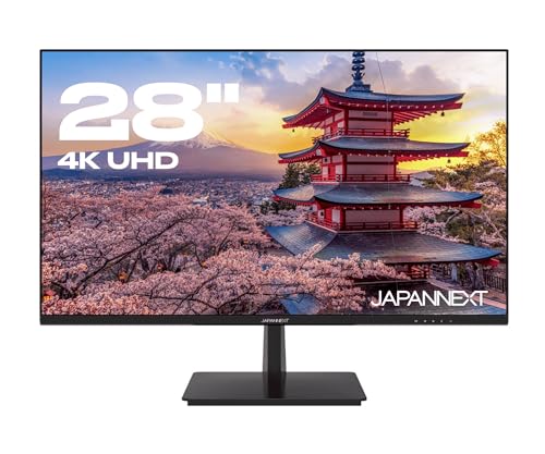 JAPANNEXT 28 Zoll 4K UHD PC-Bildschirm JN-IPS2802UHDR | 16:9-3840x2160 | IPS-Panel | 2xHDMI - 1xDP - 60 Hz - 5 ms | Blaulichtfilter – flimmerfrei von JapanNext