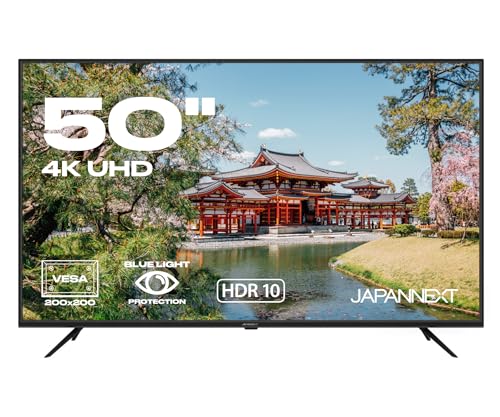 JAPANNEXT PC-Bildschirm 50 Zoll 4K UHD JN-VT5001UHDR | 16:9 – 3840 x 2160 | Platte VA DLED | 3 x HDMI – 1 x USB – 60 Hz | Blaulichtfilter – ohne Flackern von JapanNext