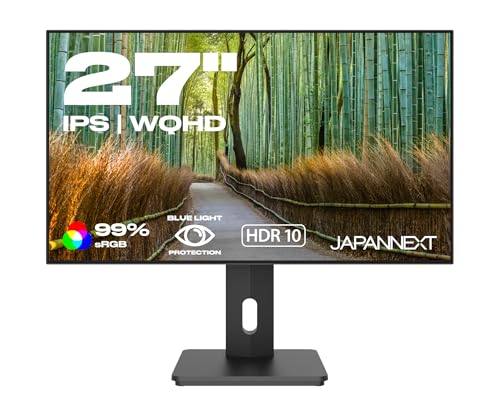 JapanNext Monitor 27" IPS WQHD (2560x1140) | HDR | Höhen- & Neigungsverstellbar (HSP) Integrierte Lautsprecher VESA-kompatibel | Flicker Free G-Sync/FreeSync | 2 Jahre Garantie | JN-27IPS4FLWQHDR-HSP JapanNext Monitor 27" IPS WQHD (2560x1140) | HDR | Höhen- & Neigungsverstellbar (HSP) Integrierte Lautsprecher VESA-kompatibel | Flicker Free G-Sync/FreeSync | 2 Jahre Garantie | JN-27IPS4FLWQHDR-HSP von JapanNext