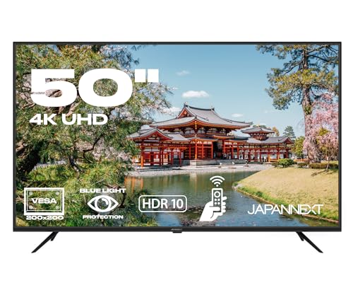JapanNext PC-Monitor 50 Zoll VA 4K UHD (3840x2160) | HDR-Technologie | Integrierte Lautsprecher HDMI(x3) USB-A(x1) | Flicker Free G-Sync/FreeSync | 2 Jahre Garantie | JN-VT5001UHDR von JapanNext