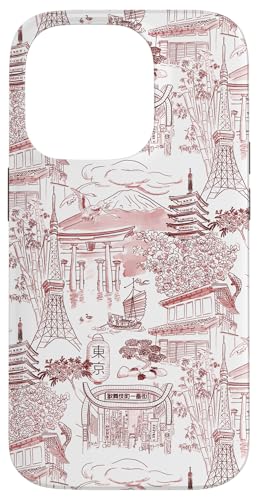Adrett Kastanienbraun Rot Tokyo Chinoiserie Toile Tempel Sakura Fuji Hülle für iPhone 14 Pro Adrett Kastanienbraun Rot Tokyo Chinoiserie Toile Tempel Sakura Fuji Hülle für iPhone 14 Pro von Japanese Aesthetic Toile Patterns
