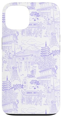 Adrette Lilac Tokyo Chinoiserie Toile Temple Sakura Fuji Hülle für iPhone 13 Adrette Lilac Tokyo Chinoiserie Toile Temple Sakura Fuji Hülle für iPhone 13 von Japanese Aesthetic Toile Patterns
