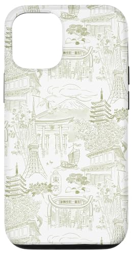 Adrette Olivgrün Tokyo Chinoiserie Toile Sakura Fuji Hülle für iPhone 12/12 Pro Adrette Olivgrün Tokyo Chinoiserie Toile Sakura Fuji Hülle für iPhone 12/12 Pro von Japanese Aesthetic Toile Patterns