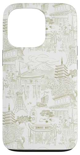 Adrette Olivgrün Tokyo Chinoiserie Toile Sakura Fuji Hülle für iPhone 13 Pro Adrette Olivgrün Tokyo Chinoiserie Toile Sakura Fuji Hülle für iPhone 13 Pro von Japanese Aesthetic Toile Patterns